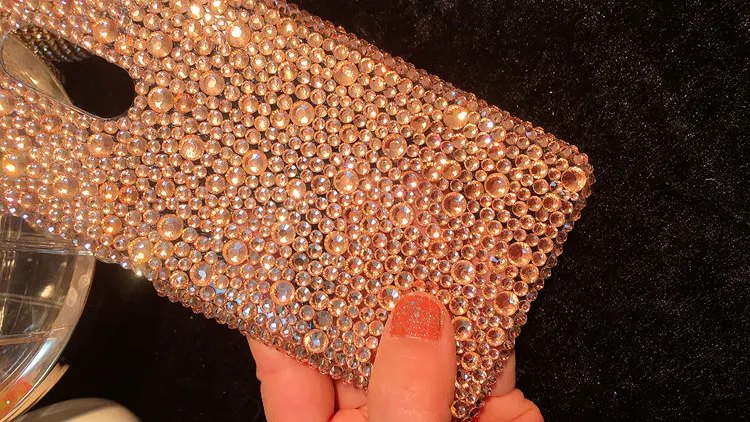 For LG G5 G6 G7 G8 G8S ThinQ Q7 Q6 K8 K10 2017 V10 V20 V30 V40 V50 Q Stylo 4 K40 K50 Q60 Gold Full Rhinestone Case Diamond Cover |