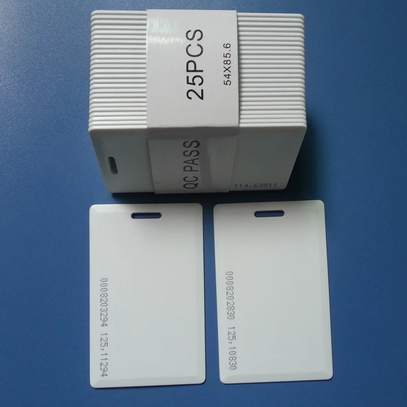 (100 шт./лот) 125 кГц RFID EM4100 Толстые карты TK4100 раскладушка карта ключа приближения для