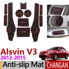 Противоскользящий коврик для ворот резиновый подстаканник для Changan Alsvin V3 2012 2013 2014 2015 аксессуары Автомобильные наклейки 13 шт белый красный Буле