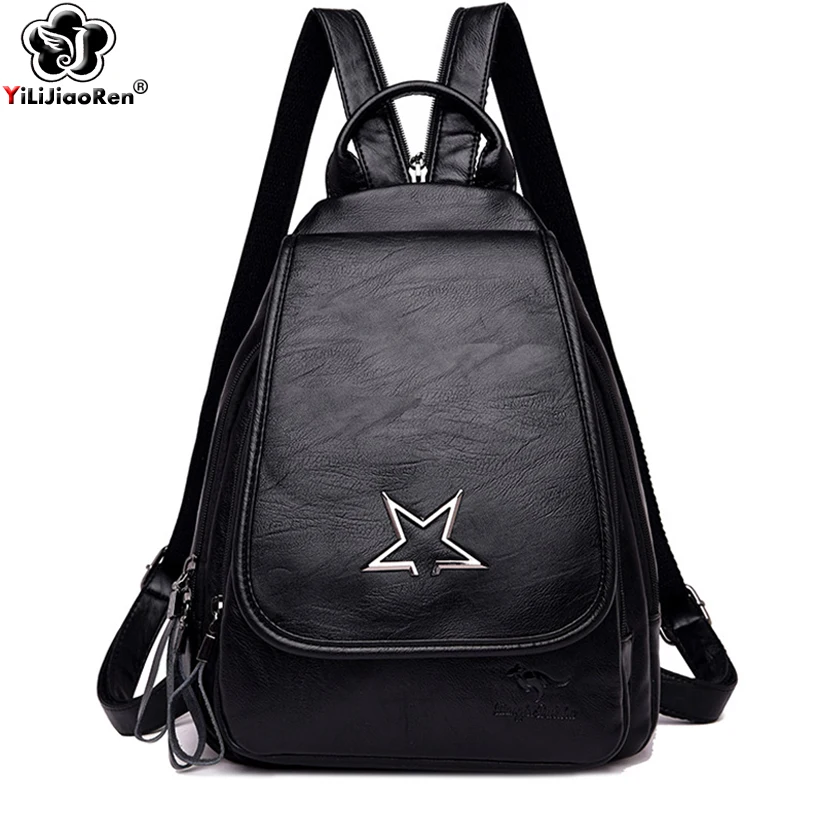 

Fashion Backpacks For Women Shoulder Bags High Quality Leather Backpack Women Large Capacity School Bags For Teenage Girls