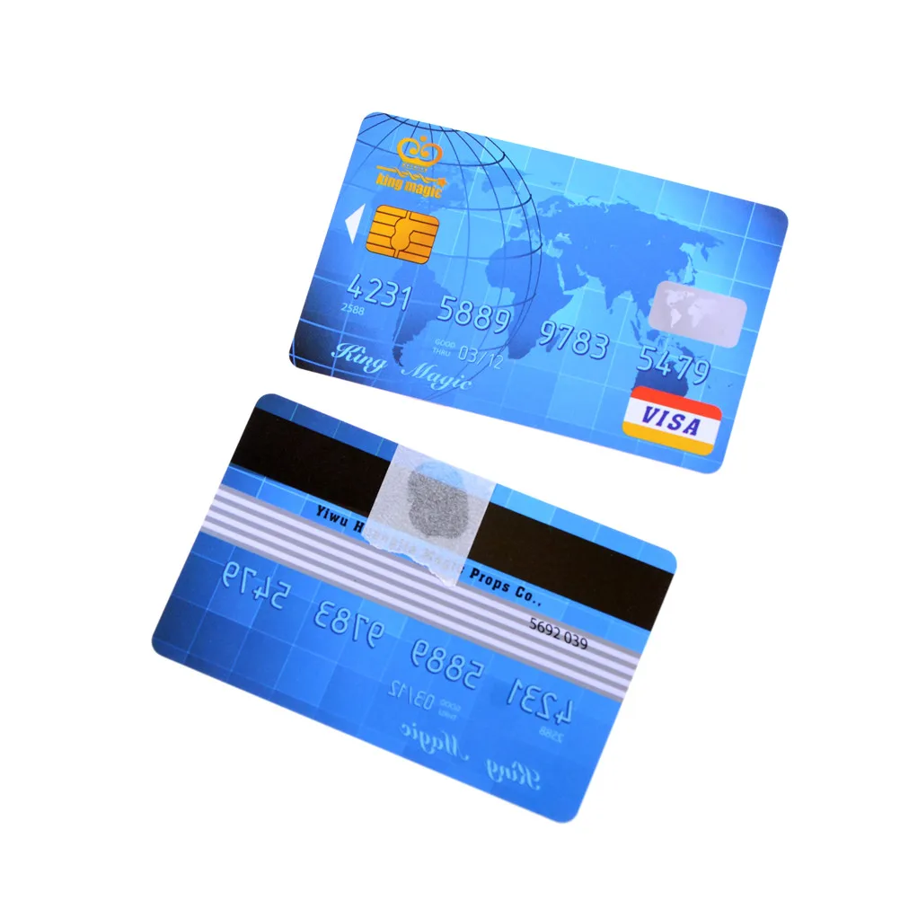 Волшебные фокусы плавающая Кредитная карта 2 шт. + 1 искусственная кожа ПВХ