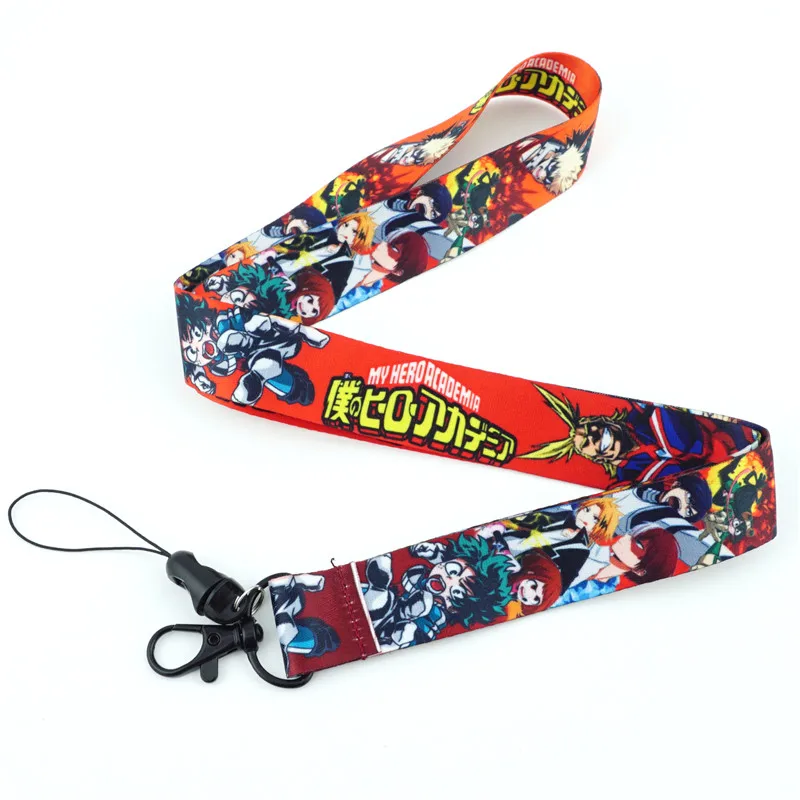 Lanyard c Аниме My Hero Academy Boku no Hero Academy ремешок на шею для ключей, ID карт, ремешок для мобильного телефона, держатель для бейджа, веревка, брелок - Цвет: Lanyard c