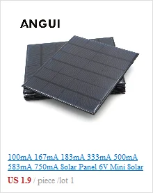 2, 3, 3,5, 4,5, 5, 6, 10 Вт, солнечное зарядное устройство, Bluetooth, динамик, Powerbank, цифровая камера, 5 В, USB выход, солнечная панель, 6 в