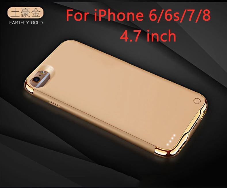 For 6 6s 7 8-Gold 3500 мАч/4000 мАч зарядное устройство чехол банк питания для iPhone 6 6s 7 8 ультра тонкий внешний резервный аккумулятор для iPhone 6 6s 7 8 Plus - Цвет: For 6 6s 7 8-Gold