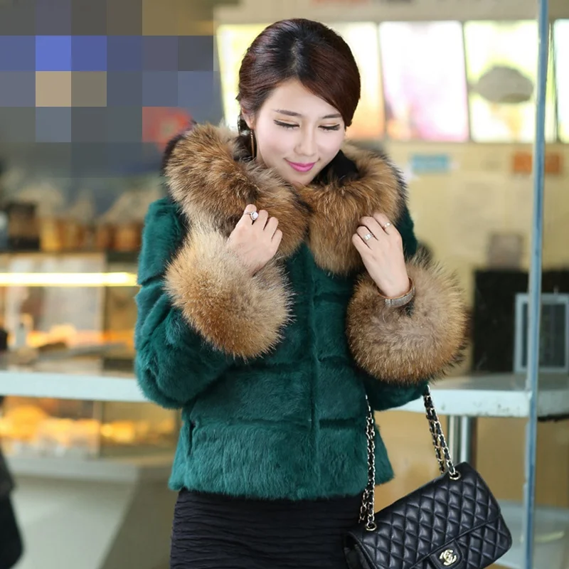 Женская осенне-зимняя Подлинная женская короткая верхняя одежда с бриллиантами