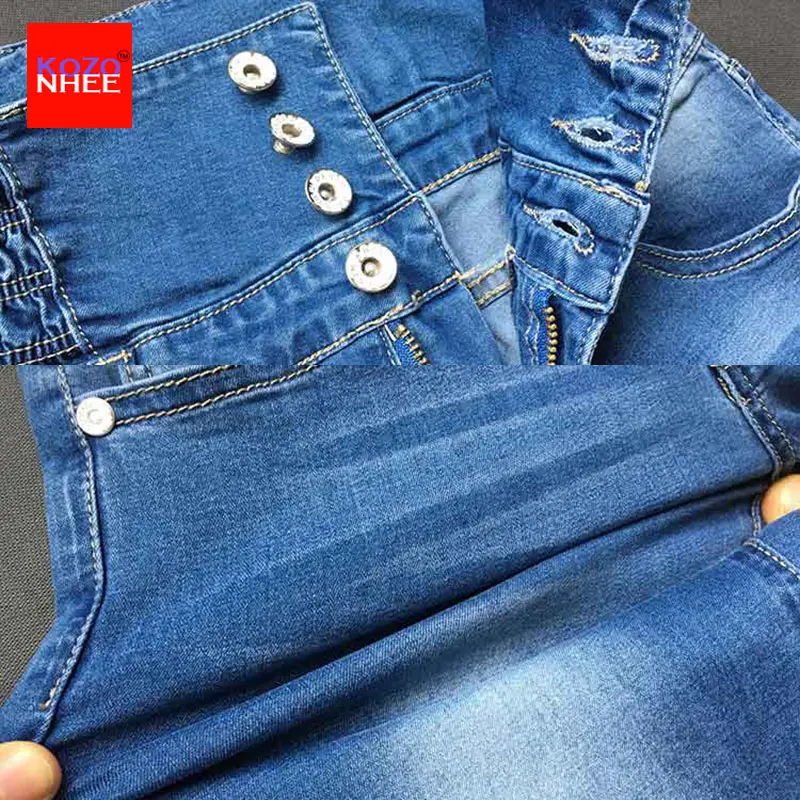 Джинсы Карандаш Стретч с женские высокой талией обтягивающая эластичная