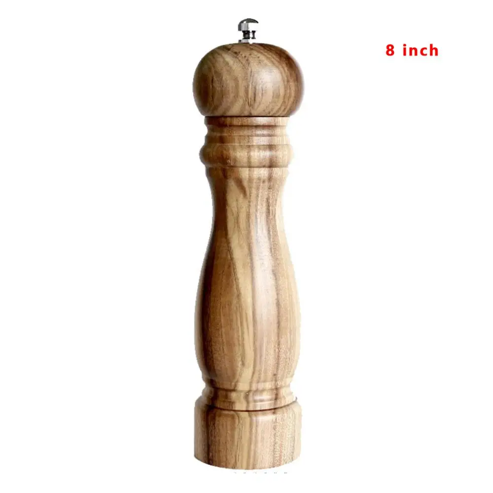 8 inch Jaswehome деревянная мельница для перца, мельница для капстана, керамический ротор с сильной регулируемой грубостью, мельницы для соли и перца - Цвет: 8 inch