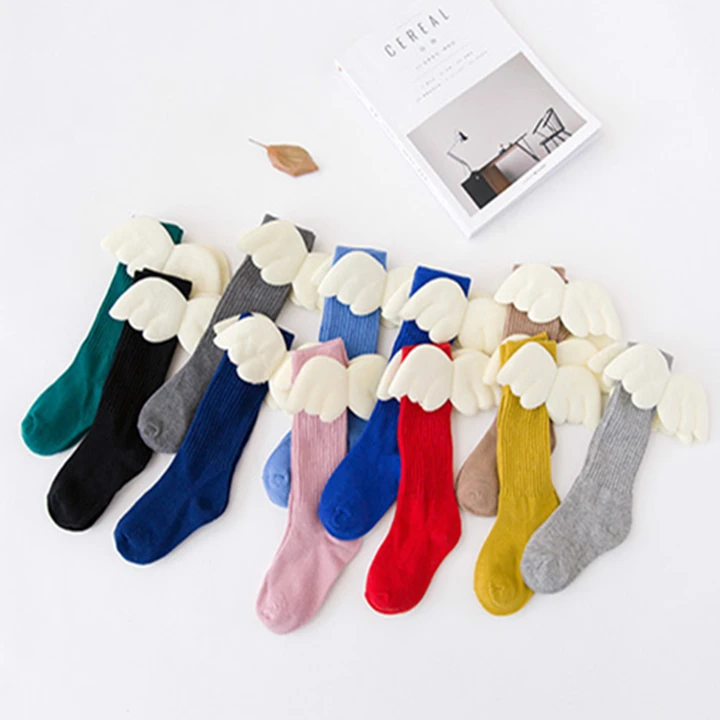 Весна 2018 платье принцессы до колена с бантом Оригинальная детская высокие носки