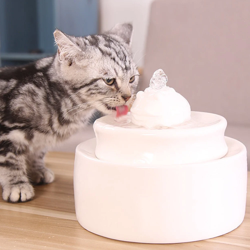 1000ml Pet Water Feeder Pet Automatic Circulating Bowl Drinker Double Layer Water Dispenser Pet Drinking Fountain Dispenser
