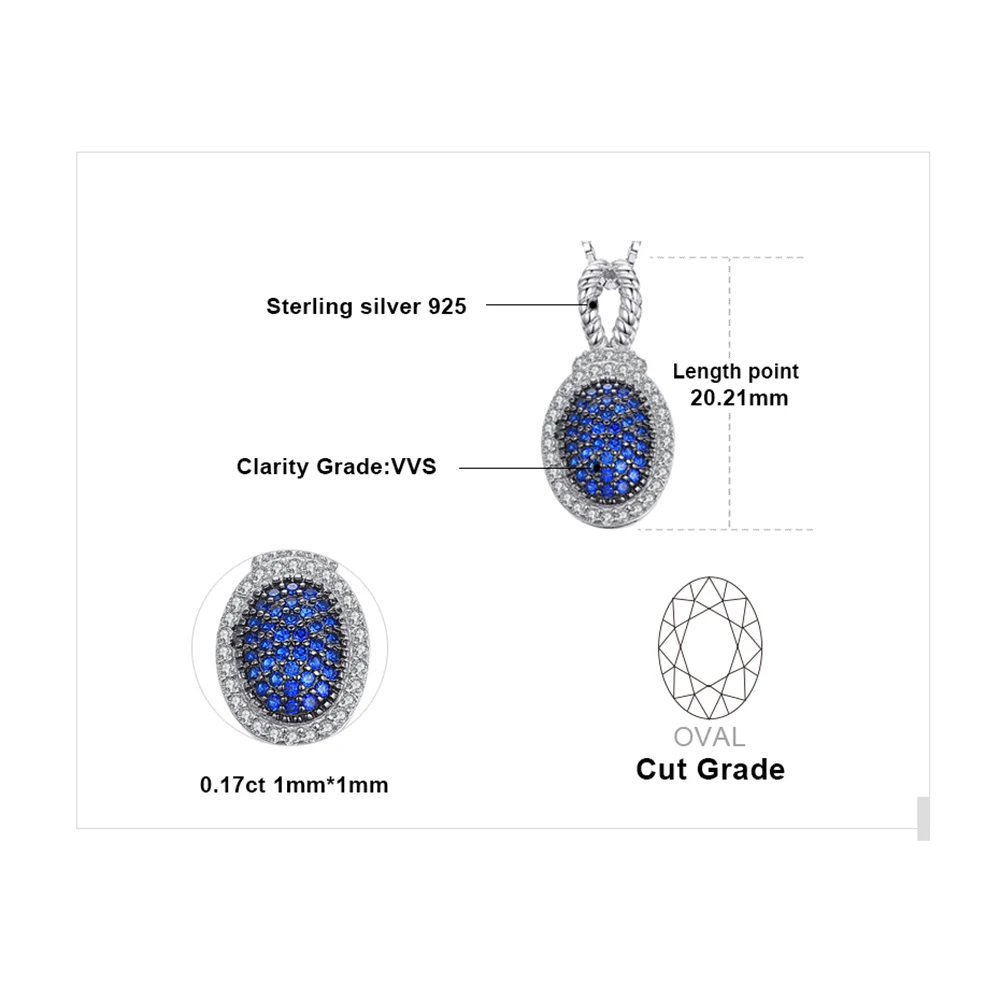 Jewelrypalace Винтаж 0.32ct синий шпинелей проложить Подвески хороший подарок для Для