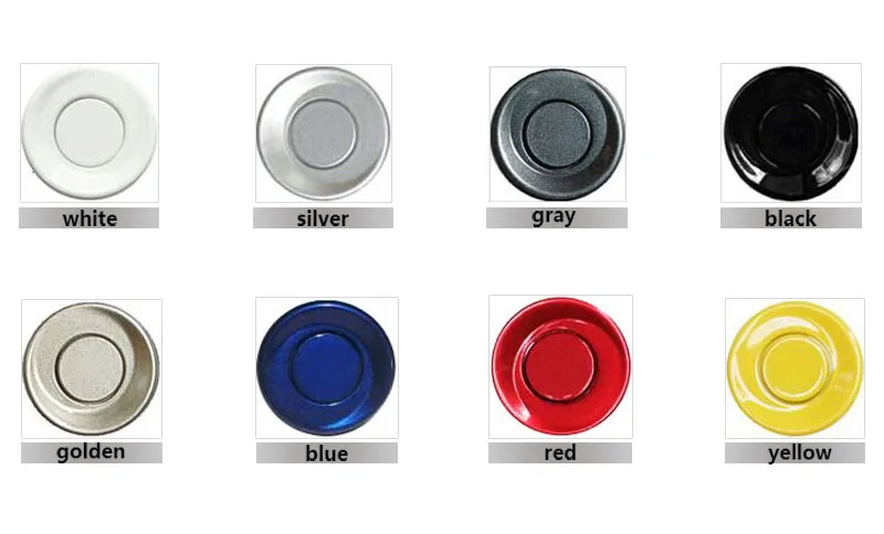 Парковочный датчик 4 шт. 22 мм парковки черный серебристый синий красный белый