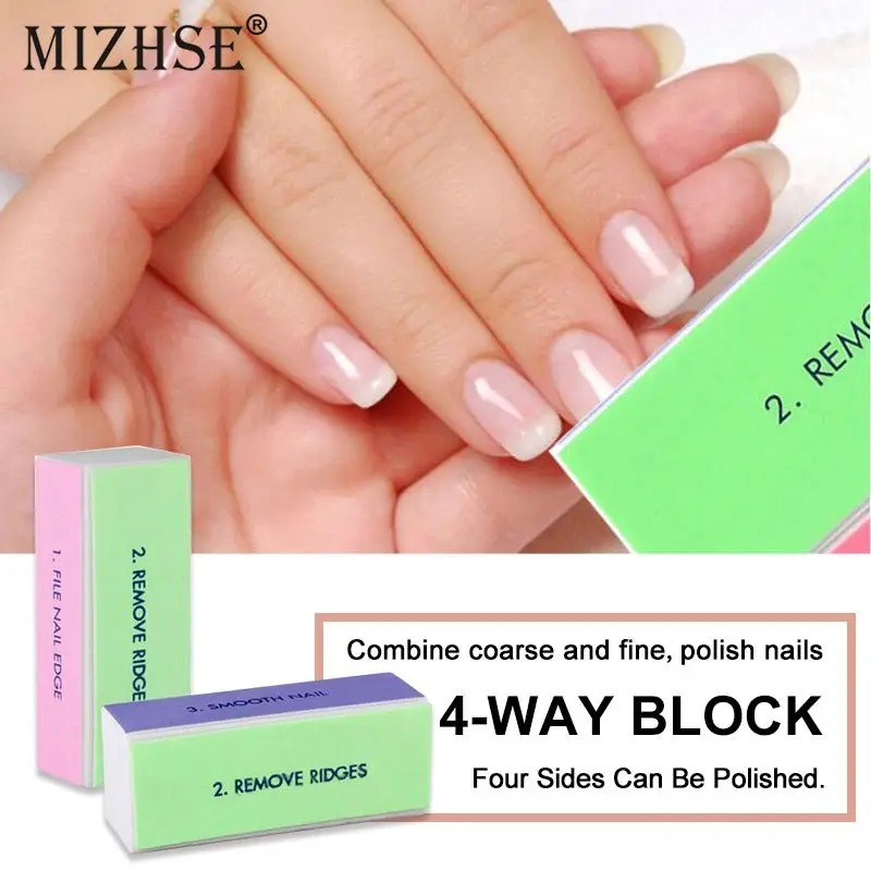 MIZHSE 1 шт. креативный полиграфический пилочка для ногтей шлифовальный 4 сторонний буферный блок педикюрный