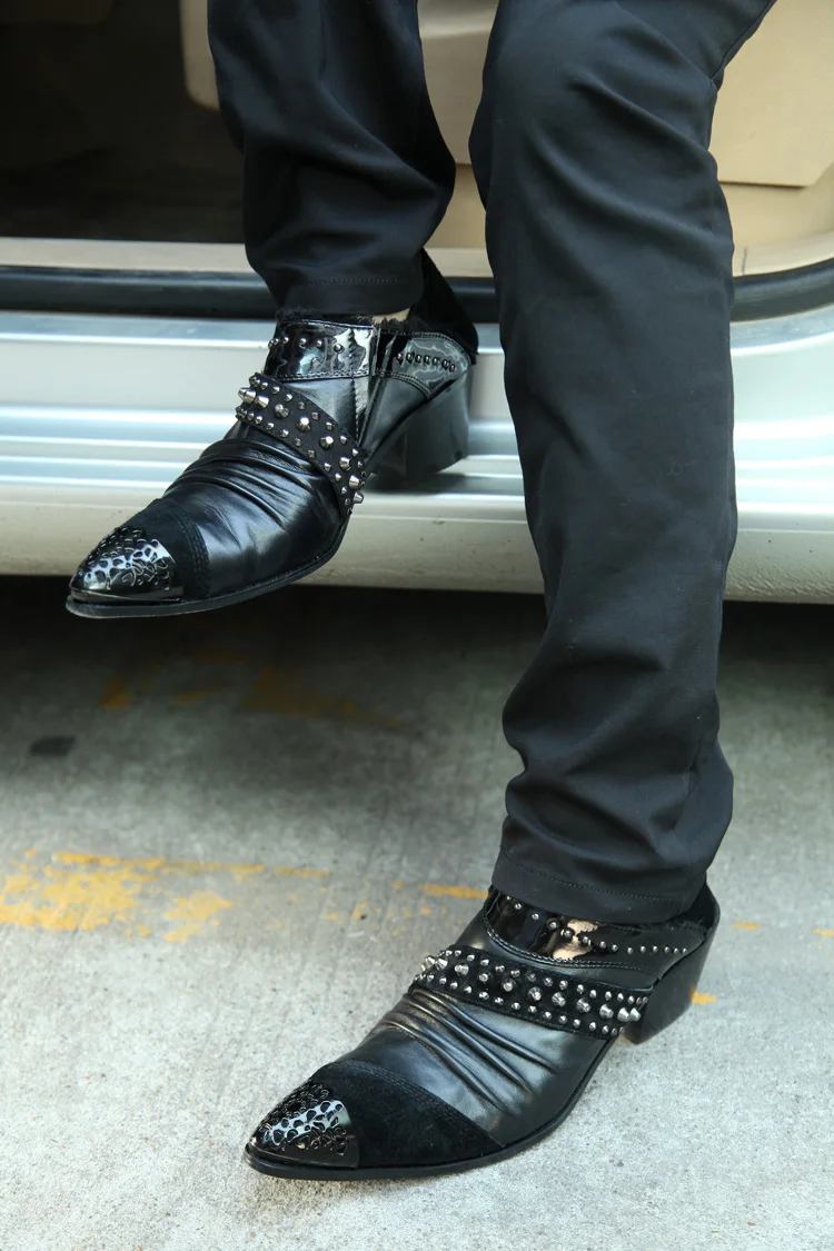 Мужские классические туфли Chaussure Homme в Корейском стиле оксфорды с металлическим