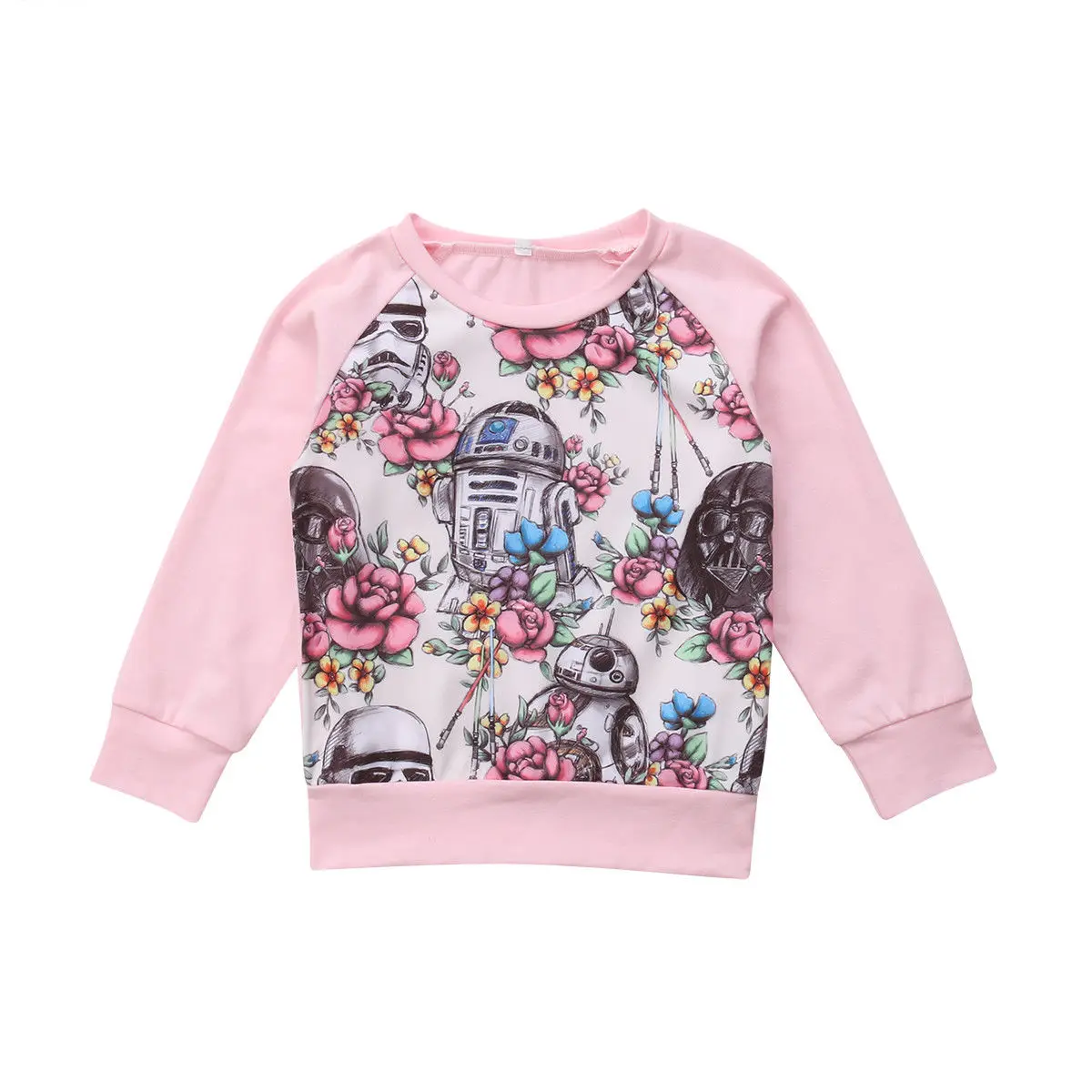 the novel features Lovely Toddler Baby Kids Girl Long Sleeve Cotton Sweater Tops Blouse Pullover personality pink wild stylish | Детская