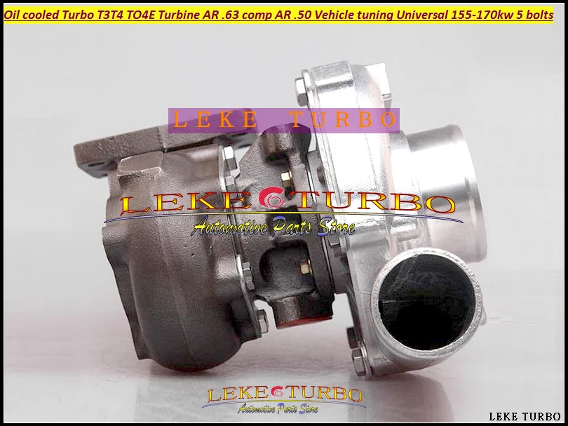 Турбокомпрессор турбины Turbo T3T4 T3 T4 T3/T4 TO4E A/R .63 comp .50 с масляным охлаждением