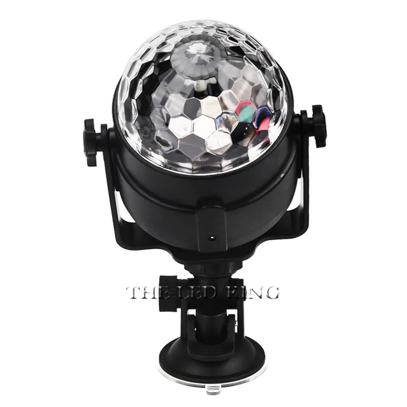 3 Вт ИК пульт RGB LED хрустальный магический вращающийся шар сценический свет USB 5 в 6