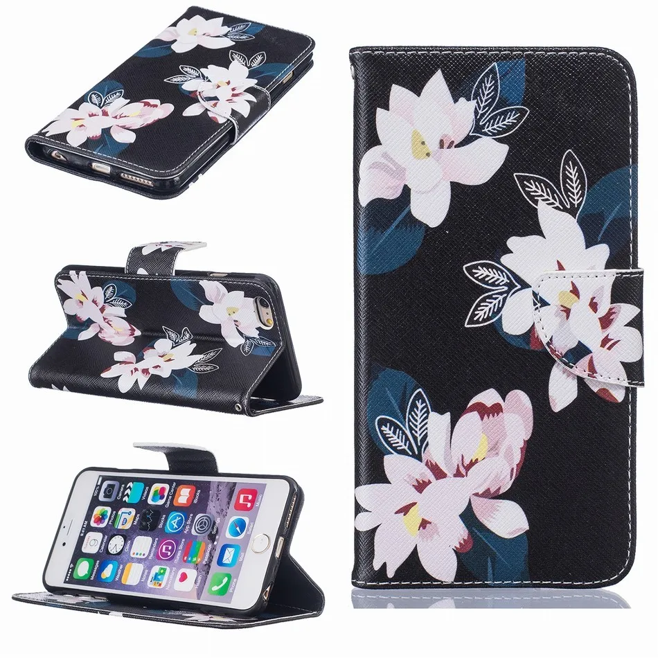 Цветные кожаные чехлы для телефона для Apple iPhone 5 5S SE 6 6S 7 8 Plus X XS MAX XR Чехлы для книг с отделениями для карт Fundas DP07G