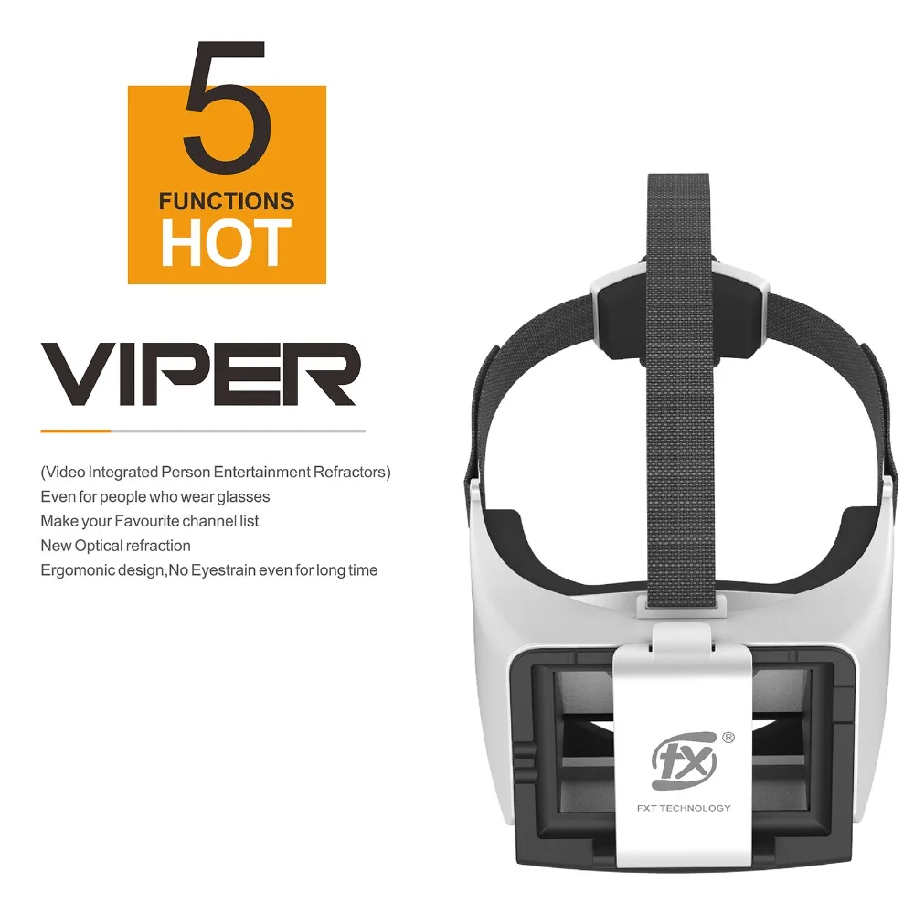 FXT VIPER 5 8G HD FPV очки с видеорегистратором встроенный рефрактор для моделей