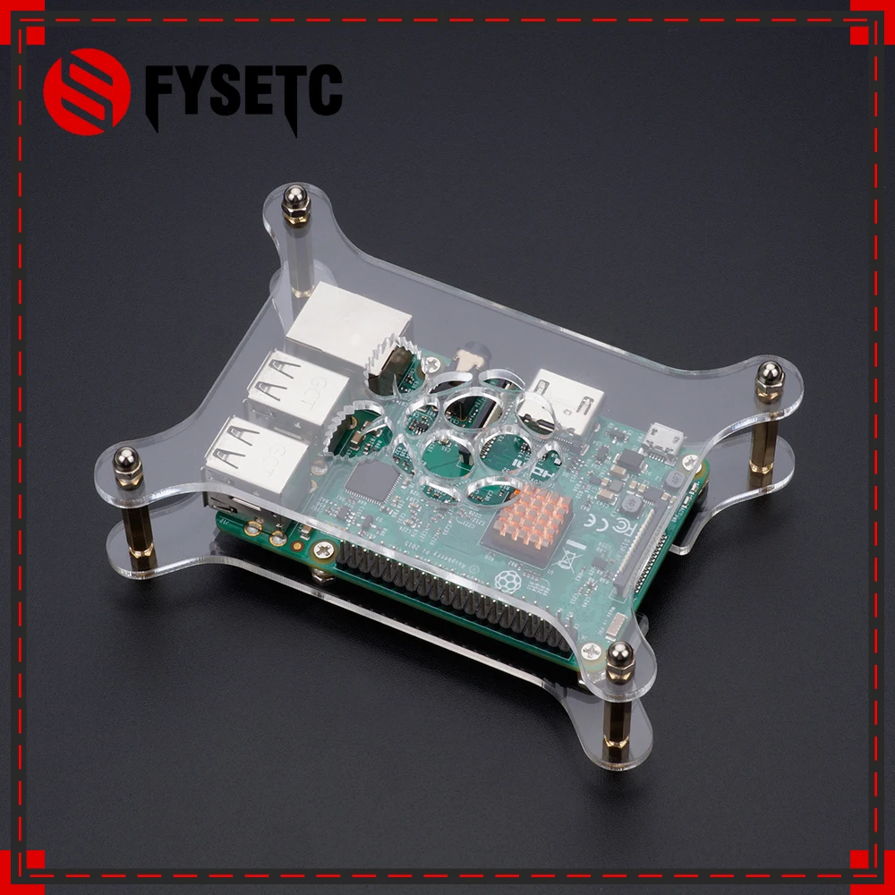 

1-6 layer Raspberry Pi 3 Acrylic Case Clear Transparent Shell Enclosure With Logo For Raspberry Pi 3 Model B & Raspberry Pi 2