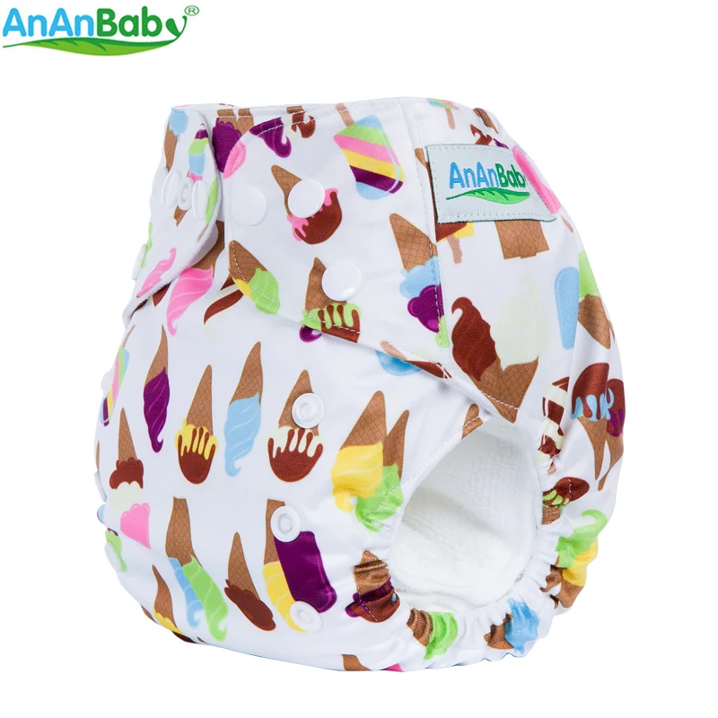 2018 Ananbaby Многоразовые и моющиеся подгузники с шт. 1 из микрофибры вставки серии P |