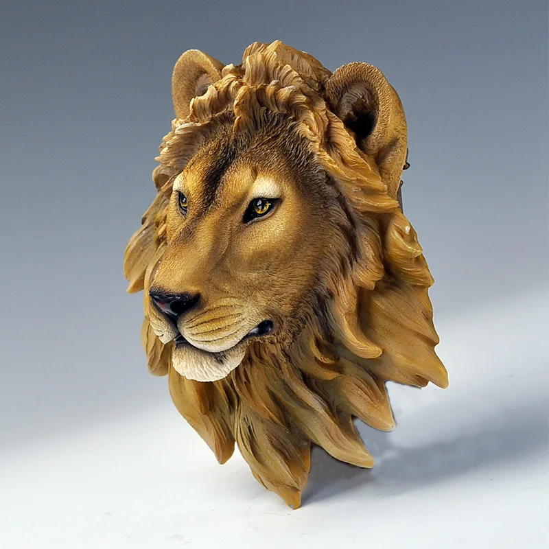 3D голова животного настенная подвесная Волка из смолы искусство на стену для