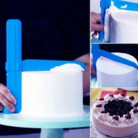 hot cake edge smoother scraper cream decorating tools adjustable fondant spatulas diy food grade pp kitchen accessories spatula