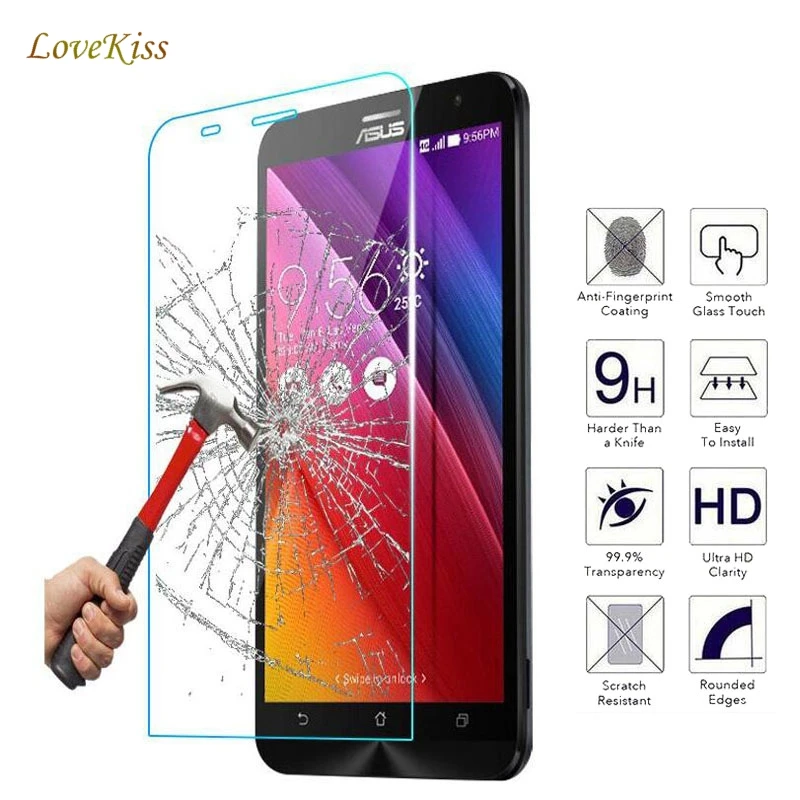 For ASUS Zenfone 2 3 MAX ZC520TL ZE520KL Go ZB500KL ZB452KG Laser ZC551KL ZE552KL Tempered Glass Screen Protector Film Case |