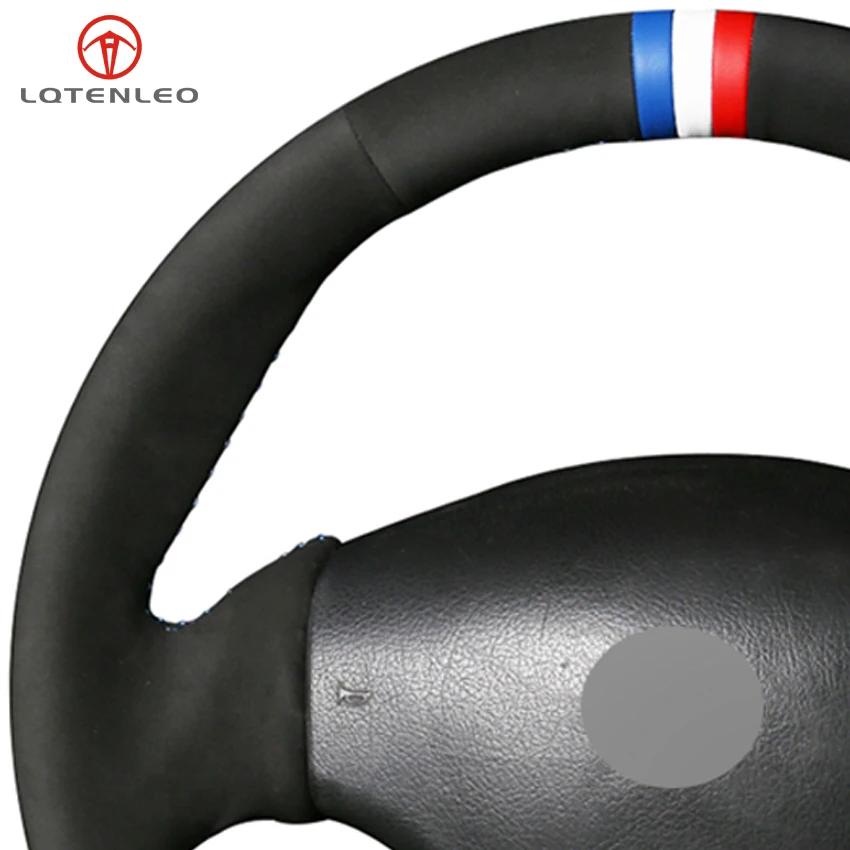 LQTENLEO черная замша DIY крышка рулевого колеса автомобиля для peugeot 206 1998-2005 206 SW 2003-2005 206 CC 2004 2005