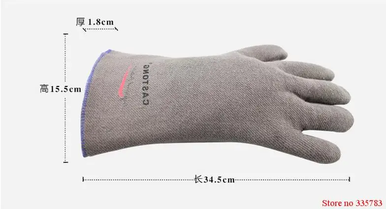 Термоизоляционные перчатки 250 градусов термостойкие для горячего пламени анти