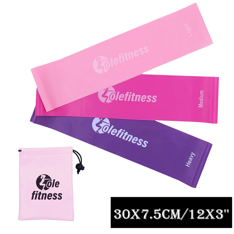 Set of 3 - 30x7.5cm Olefitness резинка для фитнеса резина для тренировок спортивный инвентарь сопротивление контура полосы розовый набор из 3 с сумкой резинки Для женщин тренажеры для дома и тренажерный зал тренировки - Цвет: Set of 3 - 30x7.5cm
