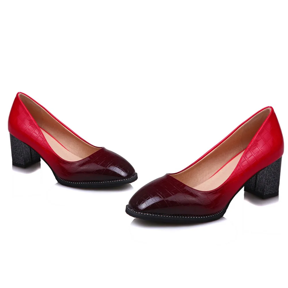 Женские туфли лодочки на высоком каблуке с квадратным носком размеры 32 44|women high heel