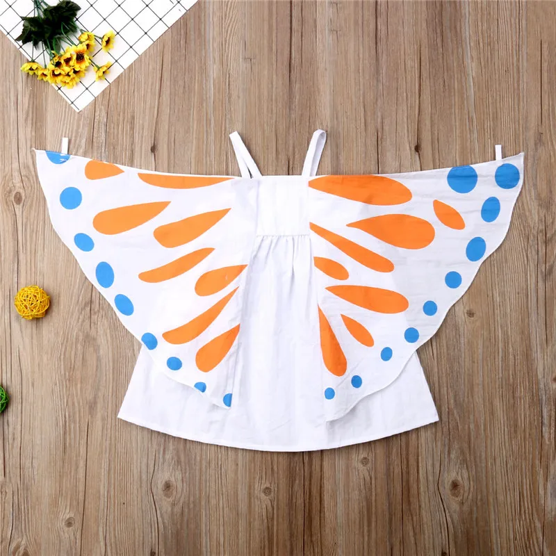 Toddler Kids Baby Girls Sleeveless Dresses Newborn Fashion Dress Summer Butterfly Outfits Suspenders Sundress | Детская одежда и