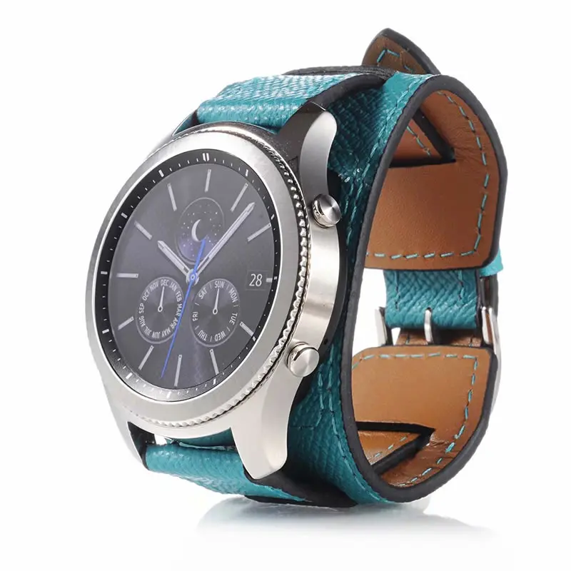 Ремешок для часов из натуральной кожи для samsung Galaxy Watch 46 мм 42 мм Ремешки для наручных часов gear S3/S2 классический ремешок для часов Huami Amazfit 1 2