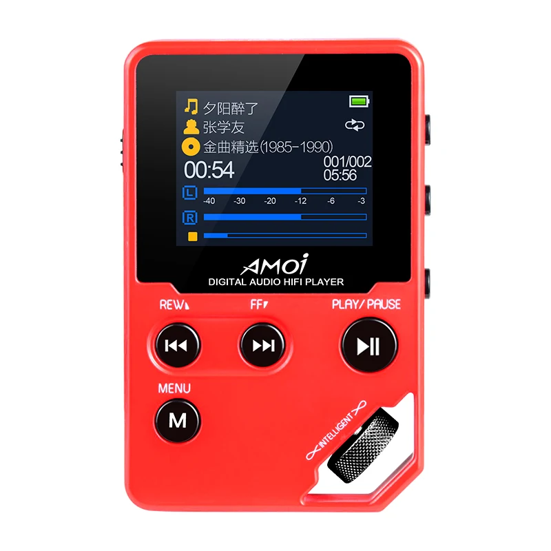 Yescool C10 без потерь Hifi музыкальный плеер 1,8 дюймов HD экран портативный плеер Поддержка воспроизведения видео электронная книга запись звука - Цвет: Красный