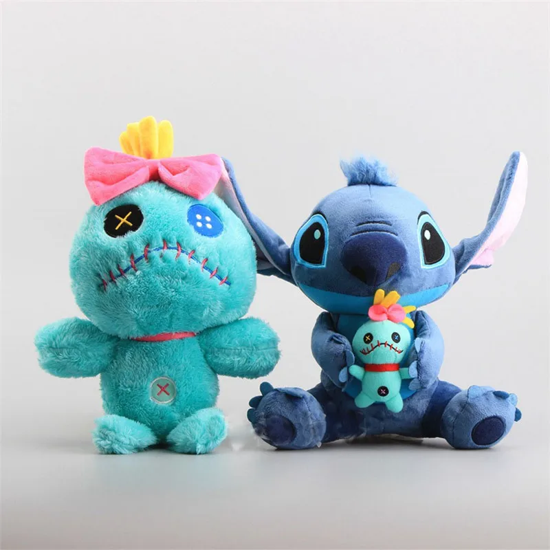 Лило и Ститч Scrump Плюшевые игрушки куклы милый аниме мультфильм синий кукла Дети