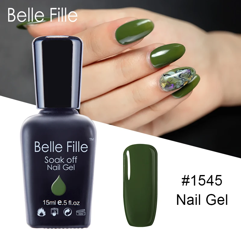 Belle Fille 15 мл Гель лак для ногтей гель искусство полу стойкий Led замочить от УФ