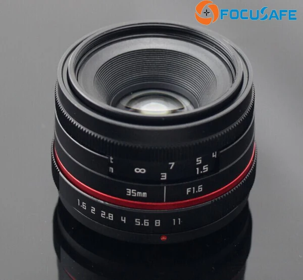 Объектив для беззеркальной камеры видеонаблюдения с FX креплением Focusafe 35 мм APSC