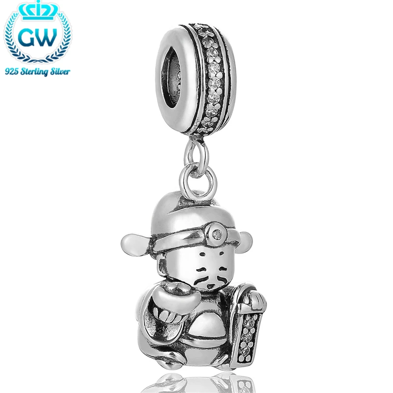 Серебряные 925 ювелирные изделия подвеска в виде китайского богатства Бога