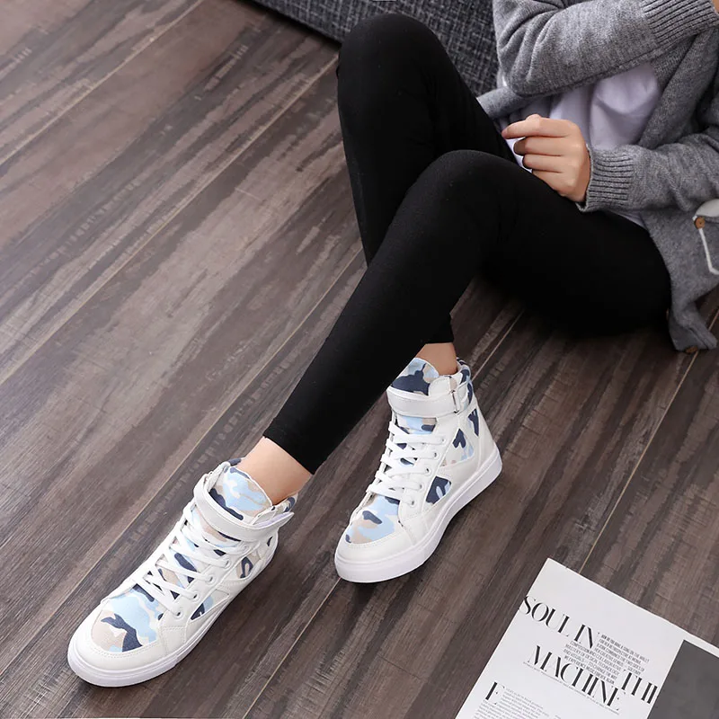 Женская полотняная обувь Для 2017 Сезон весна осень с высоким берцем 4 вида цветов