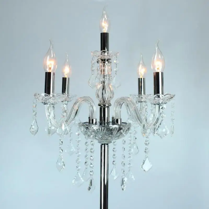 Современные светодиодные свечи торшер для гостиной свадьбы хрустальный