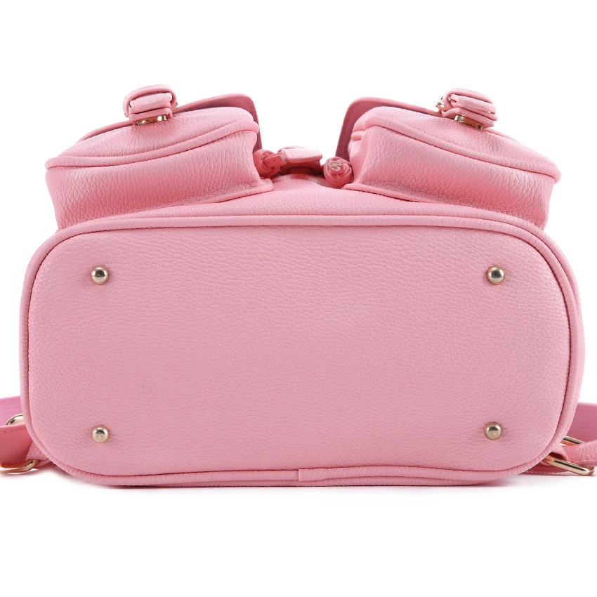 Женский кожаный рюкзак, черный Bolsas Mochila Feminina, большой школьный рюкзак для девочек, дорожная сумка, школьные рюкзаки, яркие цвета, розовый