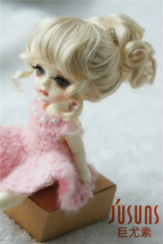JD261 1/8 BJD синтетические мохеровые парики Updo style BJD волосы 5-6 дюймов BJD парики модные кукольные аксессуары