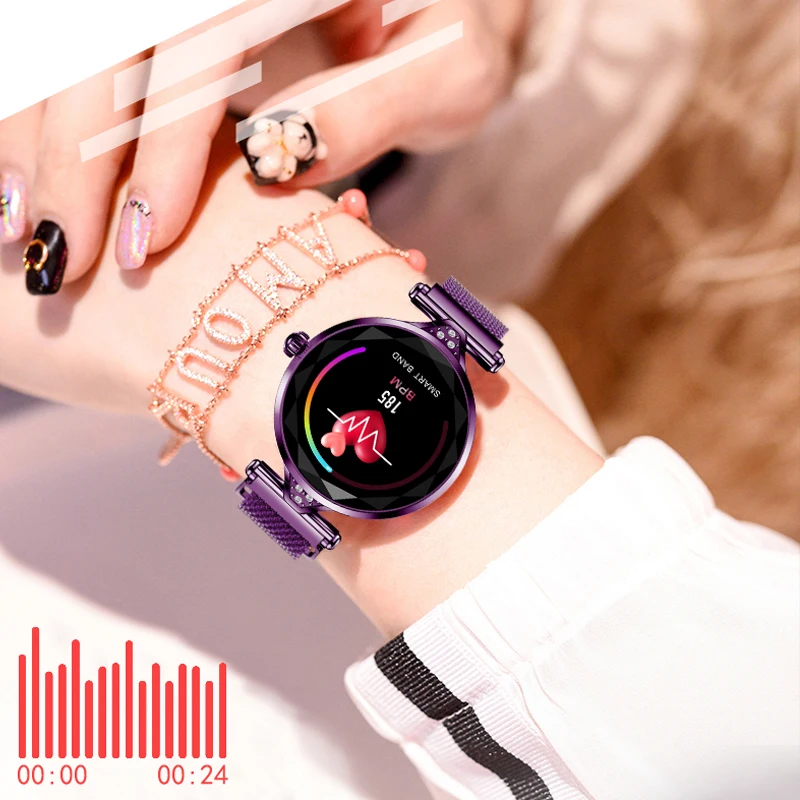 Водонепроницаемые женские Смарт-часы H1 модные часы с Bluetooth монитор сердечного