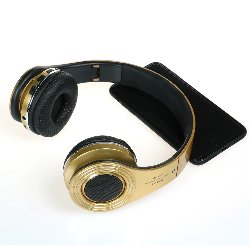 TOPROAD FM радио Bluetooth наушники беспроводные стерео бас гарнитура светящийся