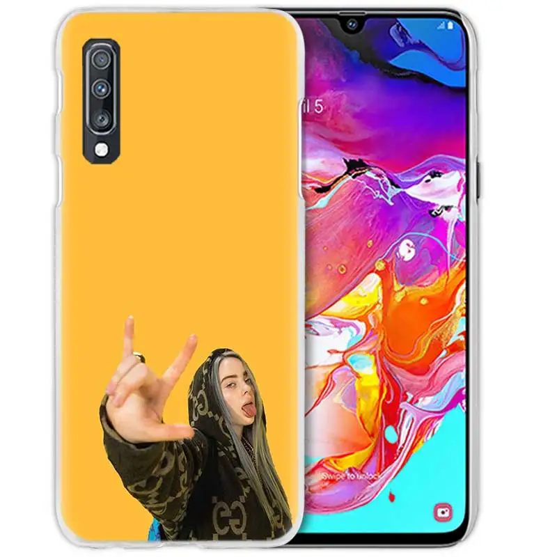 12 Billie Eilish музыка певица чехол для samsung Galaxy M40 A50 A80 A70 A60 A40 A30 A20e A10 J4 J6 плюс J8 жесткий чехол из ПК для телефона - Цвет: 12