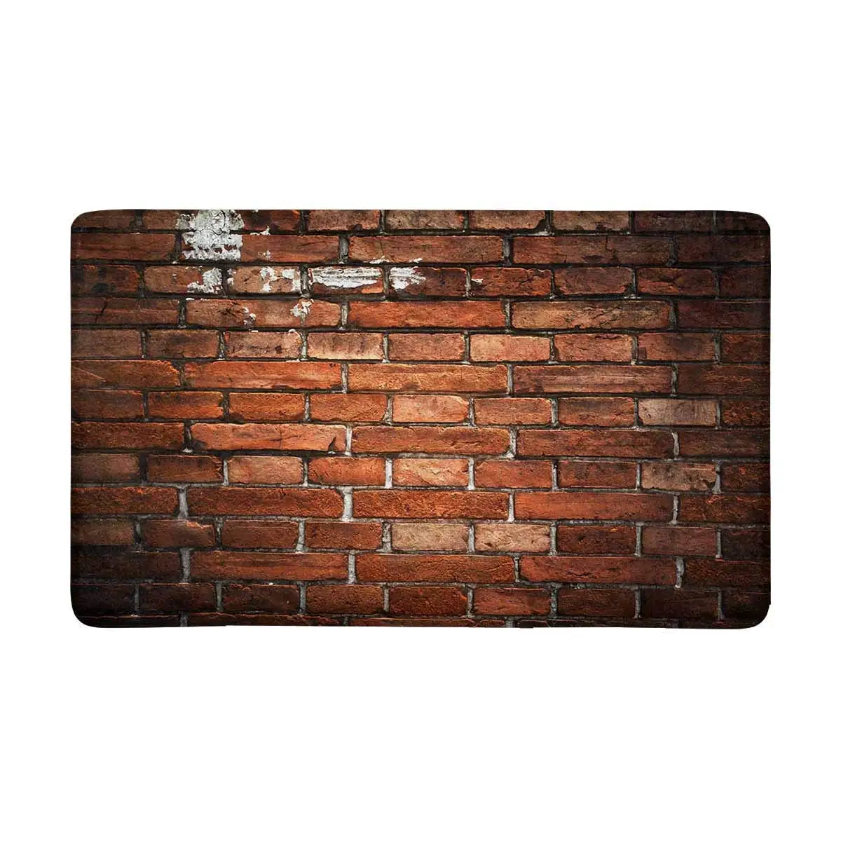 Коврик для входной двери с красной кирпичной старинной неровной стеной|Коврик| |