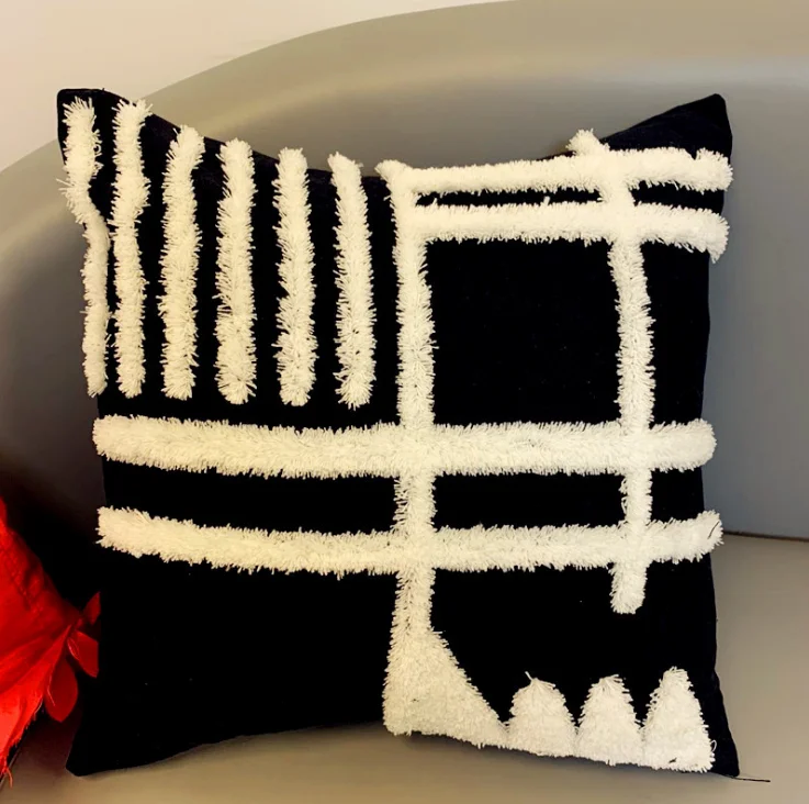 2шт 45*45 cmTufting наволочка с хлопковое постельное белье бросок наволочка slipcovers диван кровать наволочка - Цвет: 2