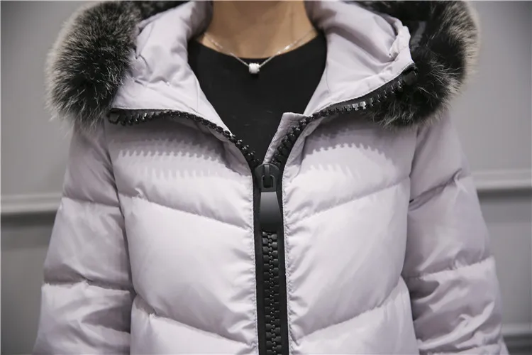 2016 New Winter Collection Jacket Women Slim Female Coat Thicken Parka Hooded Outerwear Fox Fur Collar S-XXL Black Gray | Женская одежда