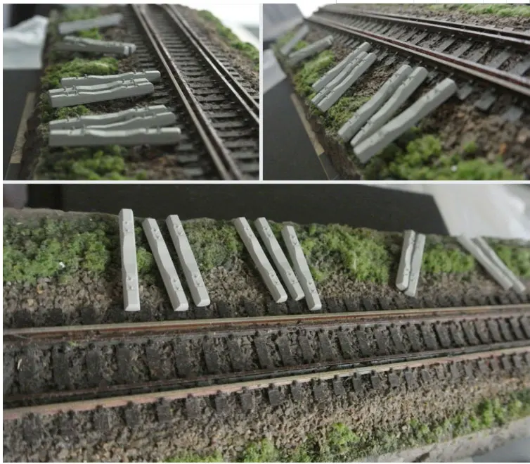 20 шт. DIY 1: 87 Тип III Бетон цемент Подушка спальное место трек-сцена железнодорожная модель поезд Хо аксессуары