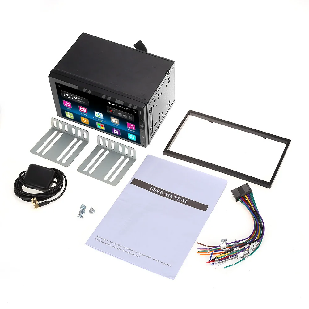 

2din Android 5.1 6.0 Car Radio Stereo 7" Capacitive Touch Screen High Definition 1024x600 GPS Navigation Bluetooth USB SD Player